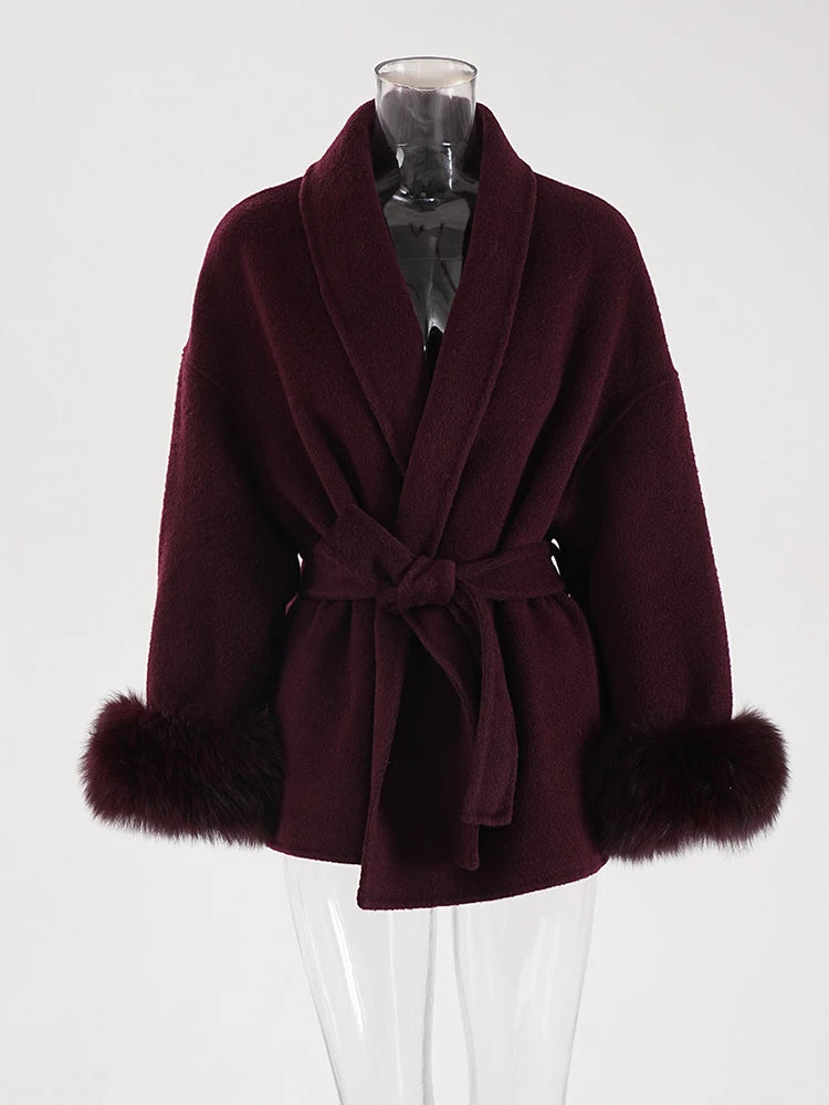 Long Sleeve Woolen Coat