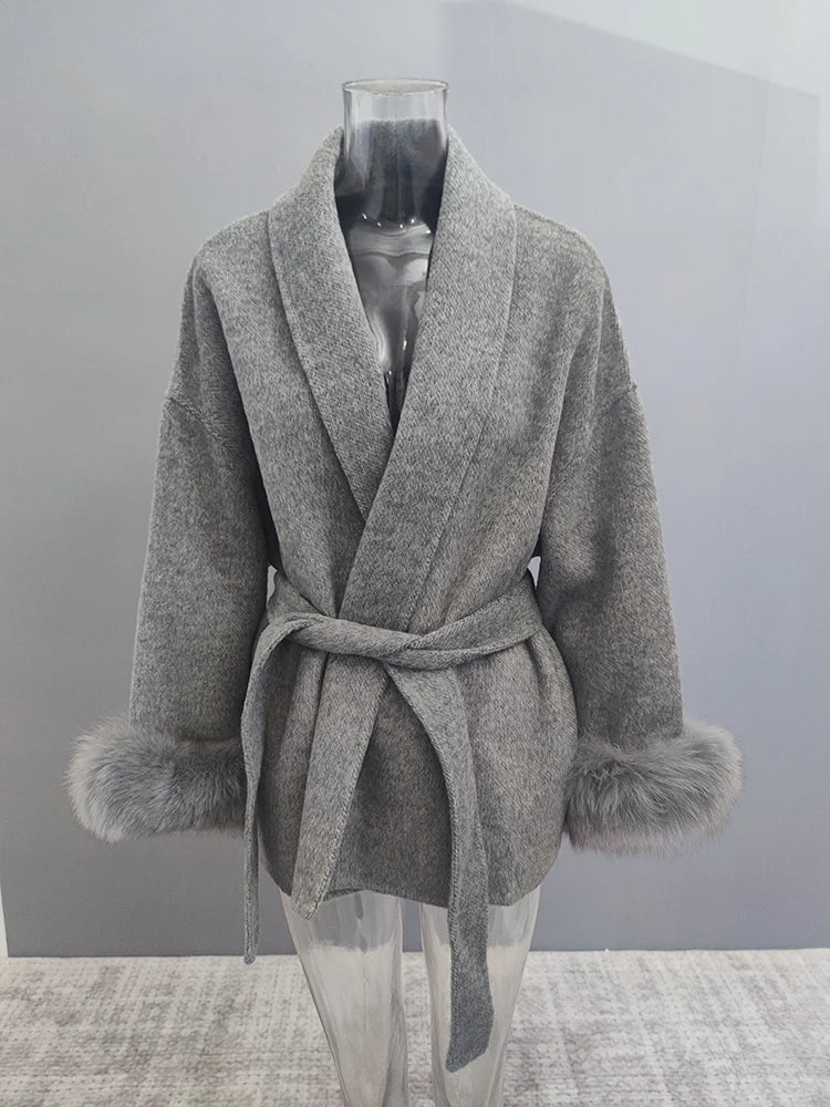 Long Sleeve Woolen Coat