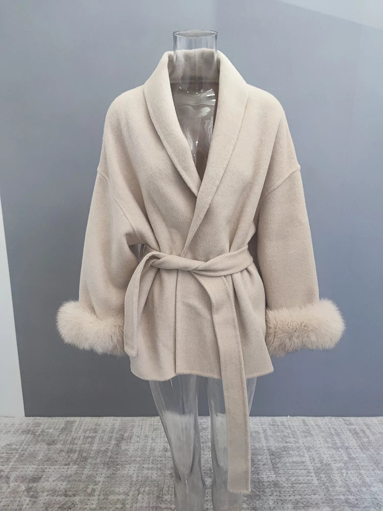 Long Sleeve Woolen Coat