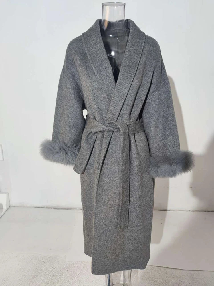 Long Sleeve Woolen Coat