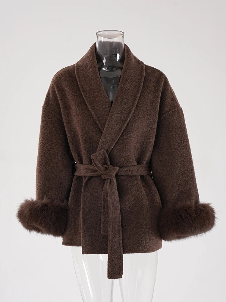 Long Sleeve Woolen Coat