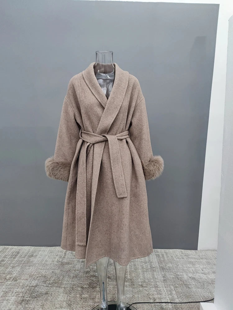 Long Sleeve Woolen Coat